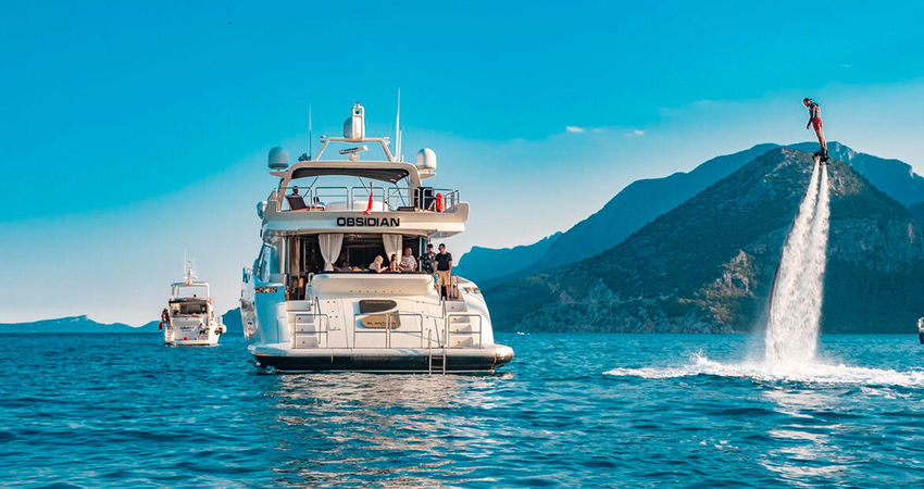 MOTORYACHT 30 M. OBSIDIAN. 4 OF THEM. 12 PEOPLE